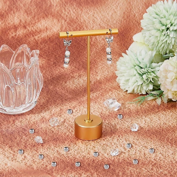 200 st Runda Distanspärlor 4mm Rondelle Pärlor Rostfritt Stål Sömlös Pärla Slät Europeiska Pärlor Lösa Kul Pärlor för Smyckestillverkning och DIY-Hantverk