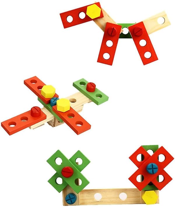 Træ Simulation DIY Værktøjskasse Pædagogisk Byggelegetøj til Børn