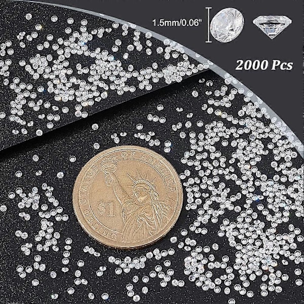 Klar Kubisk Zirkonia Stenar, Grad A, Facetterade CZ Diamant Rhinestone Pärlor