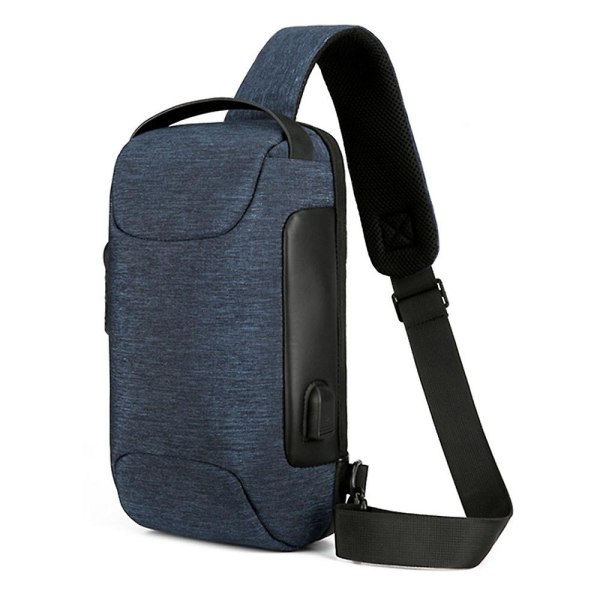 Anti Theft Crossbody Sling Bag, vattentät bröstdagssäck, axelryggsäck för män kvinnor blue