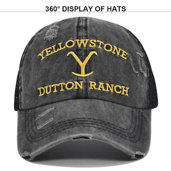 Sztxj Yellowstone Dutton Ranch Baseballkeps Justerbar Broderad Kep (a)