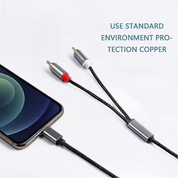 Til Apple Iphone Til Rca Audio Højttaler Audio Adapter Kabel