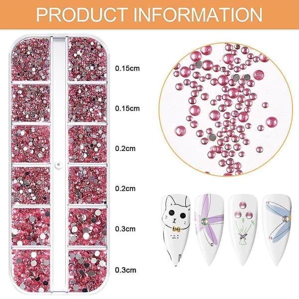 Kristaller Flatback Rhinestones för nageltelefon Dekorationer Hantverk Diy style 5