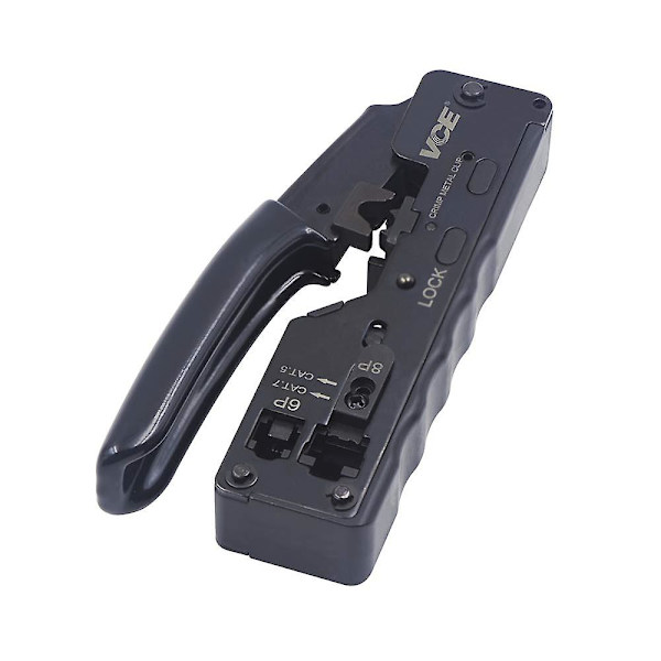 Professionell RJ45-krimpverktyg för nätverkskabel RJ45 Cat7 Cat6a Cat6 Cat5 RJ11