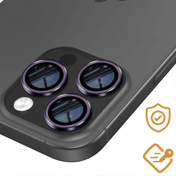 Härdat Glas Kamera för iPhone 16 Pro Hårdhet 9H Anti-repa, Lila