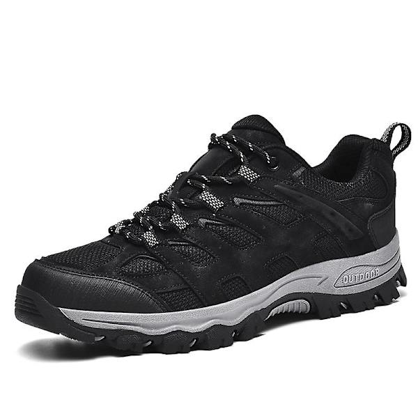 Herre Dame Vandresko Lav Top Sneakers Til Udendørs Trailløb Trekking Vandring 3D2388 Black EU 41