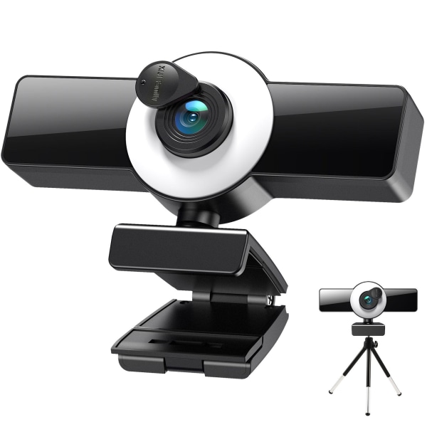 Webkamera Full HD Webkamera med mikrofon USB-kontakt Webkamera 2k