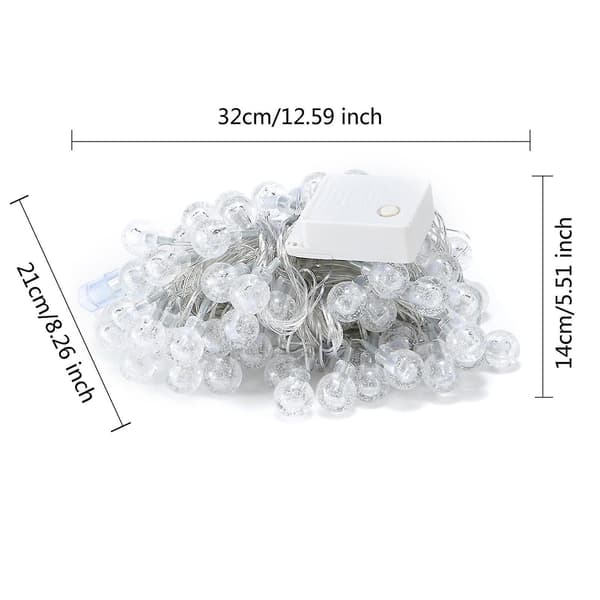 Led kristallkula bubbellampor 100 lampor 10 meter plugin-modell justerbar