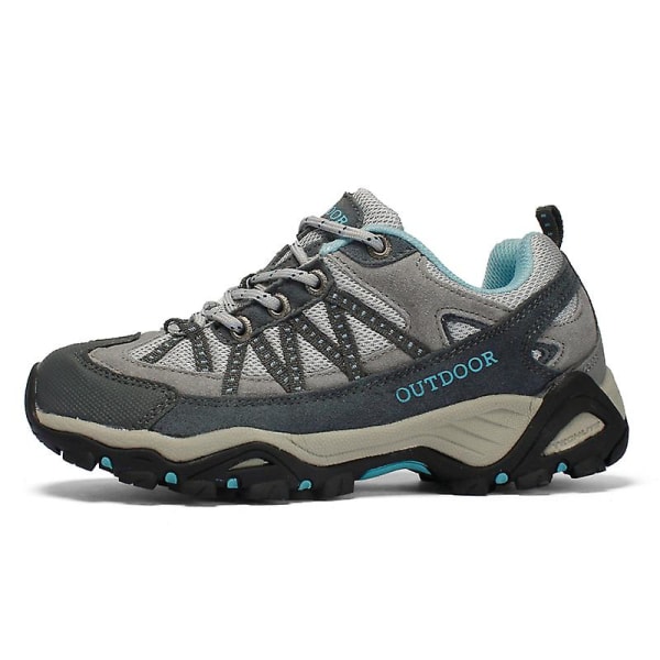 Dam vandringsskor låga sneakers för utomhus spårning vandring promenader 3D6136 Gray EU 40