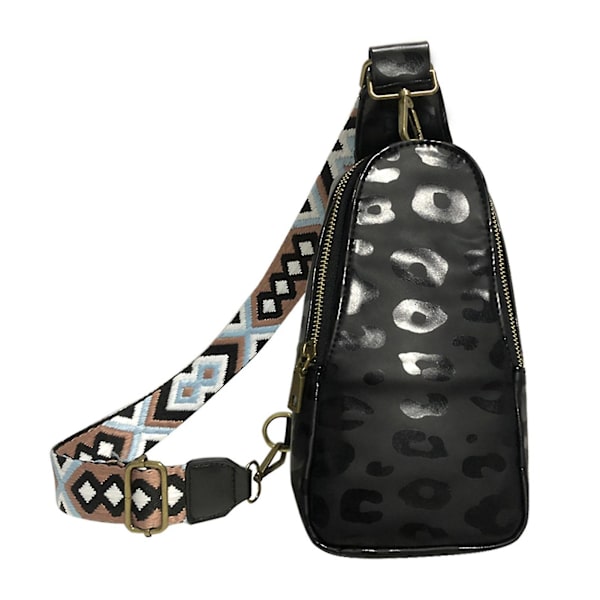 Dam PU Läder Slungväska Bärbar Retro Crossbody Väska Vintage Dragkedja Bröstväska Colour