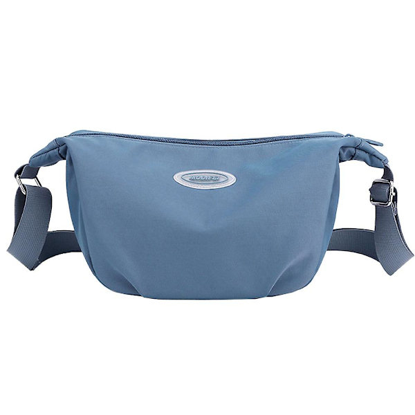 Nylon Crossbody/bæltetaske med justerbar skulderrem, mode crossbody tasker til kvinder, 21*18*10cm blue