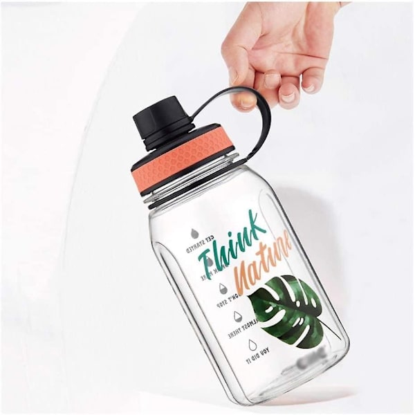 Vesikuppi Vesipullo, Urheiluvesikannu, 900ml Kuntopullo, vesipullo (väri: oranssi, koko: 900ml)