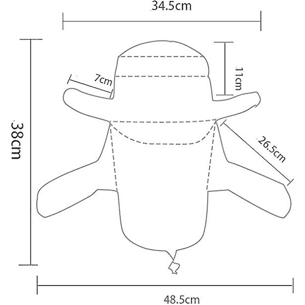 Fiskehatte, foldbar Nylon Vandrehat UV Beskyttelse Klaphat