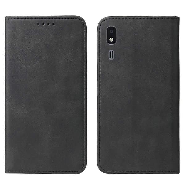 Magnetiskt läderfodral för Samsung Galaxy A2 Core / A260 Black
