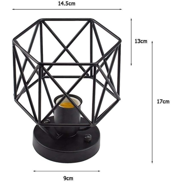 Industriell retro stil 220v semi infälld taklampa metall hängande lampa inomhus hängande lampa med E27 glödlampa, svart, [energiklass A++]