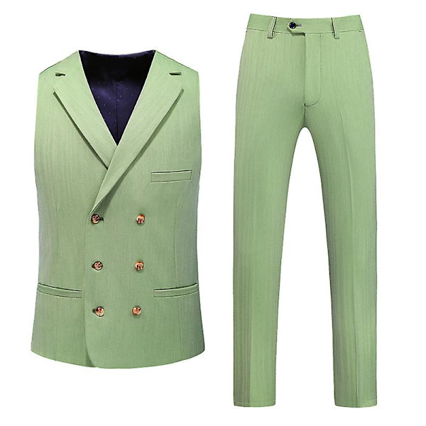 Miesten 3-osainen Slim Fit -puku, yhden napin bleiseriliivihoususetti M
