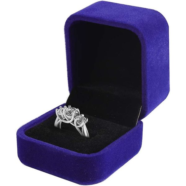 Forlovelsesringboks Fløyel Øredobber Ørepynt Ring Etui Smykke Display Oppbevaringsboks Gaveeske For Frieri Forlovelse Bursdag Bryllupsdag Valentin