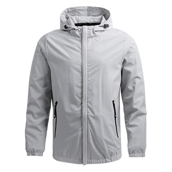 Vår Höst Herr Streetwear Oversize Lös Cardigan Jacka För Löpning Promenader Camping Gray L
