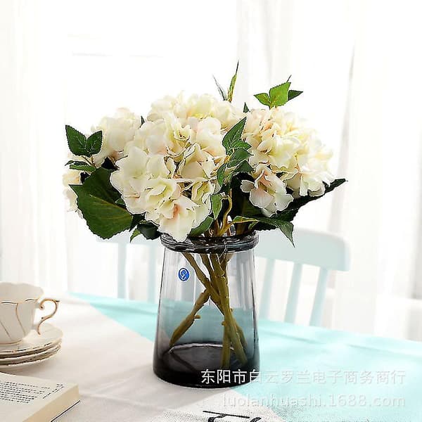 Hääkoriste Hydrangea Simulation Hortensian Pää 2kpl Tekokukkien Pää Häihin