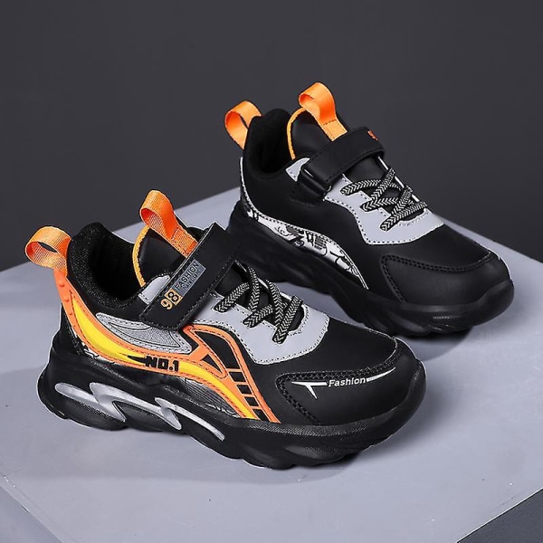 Børnesneakers Skridsikre Åndbare Sportsløbesko Fr2023 BlackOrange EU 31