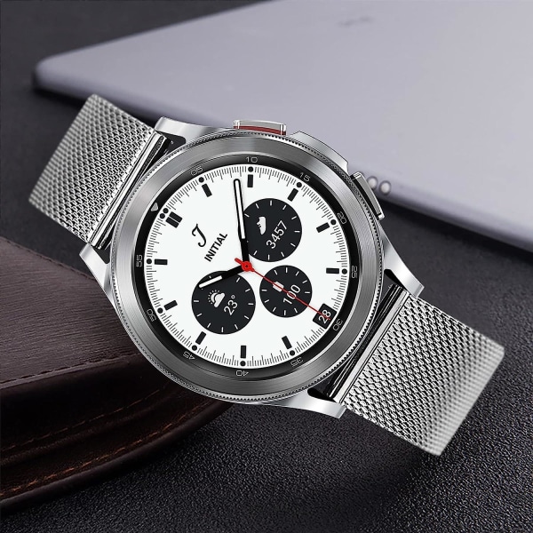 16 mm kompatibel med Galaxy Watch 4 Classic 42 mm 46 mm rem, mesh i rostfritt stål Quick Release metall watch för Samsung Galaxy Watch4 40 mm