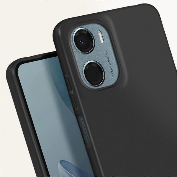 Etui til Motorola Moto G05 og E15 Blød Silikone Mat, Sort