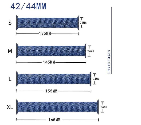 Passer til Iwatch Rem, Simpel Nylon Elastisk Vævet Enkelt, Apple Watch Apple Nylon Rem blue L