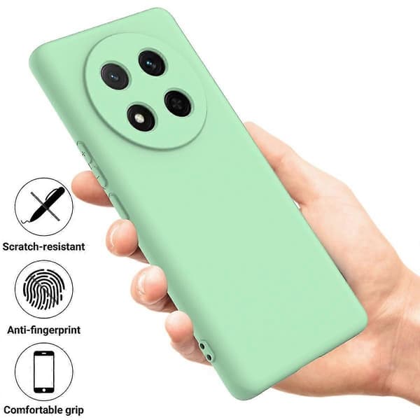 For Honor Magic7 Lite 5G Deksel Flytende Silikon Telefon Bakdeksel med Håndstropp Green