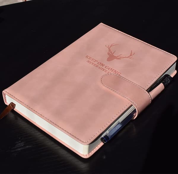 Notesbog A5, Journal A5 Notesbog Notesblok, 360 Sider Kunstlæder Hardcover Journal Notesbøger Med Penholder, Perfekt Til Kontor Skole Hjem B