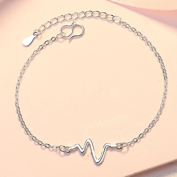 Silver Plating Armband Justerbar Storlek Charm Mode Alla Hjärtans Dag Smycken Present Till Kvinnor V