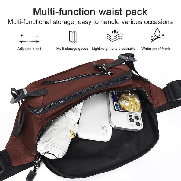 Casual Canvas Taske Bryst Lille Rygsæk Brysttaske Herre Skuldertaske Messenger Taske red