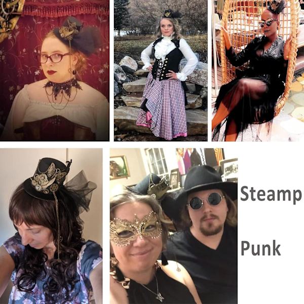 Victorian Steampunk Mini Top Hat Hårklemme til Kvinder (d) A