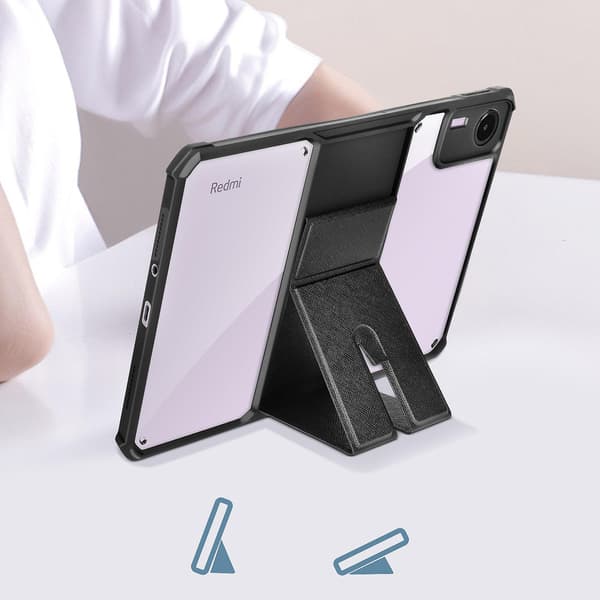 Stødsikkert etui til Xiaomi Redmi Pad SE, justerbart stativ, sort