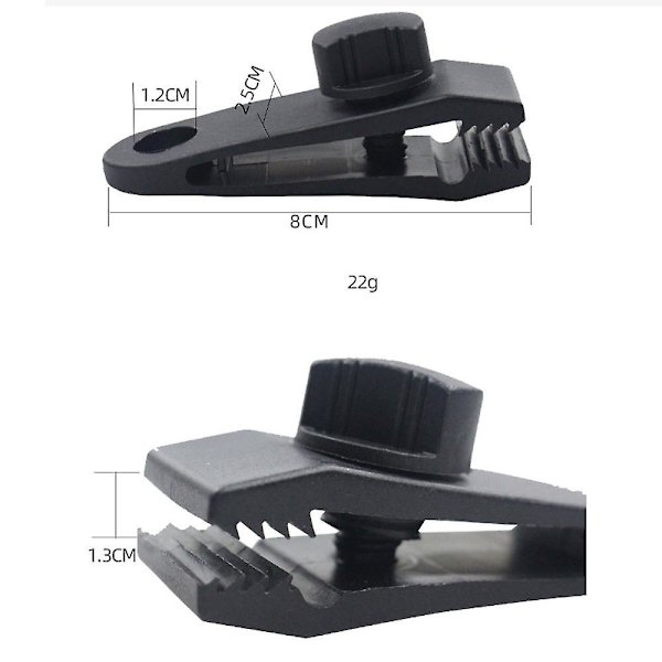 10 st presenningklämmor, kraftiga vingskruvar - starka låsgripande tältklämmor för presenningar, markiser, utomhuscamping, husvagnsmarkiser, bilöverdrag, simning P