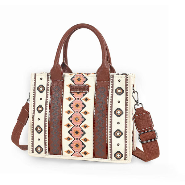 Wrangler Tote Bag Western Purses Damväskor Axelremsväskor Boho Aztec Handväskor Canvas S