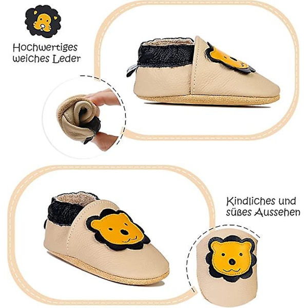 Vauvan Ensimmäiset Kävelykengät Pojille Ja Tytöille, Pehmeät Nahkaiset Vauvakengät, Ryömintäkengät, Taapero / Vauvan Tossut, Liukumattomat Nahkaiset Pohjat Pink Rabbit 0 6 monate