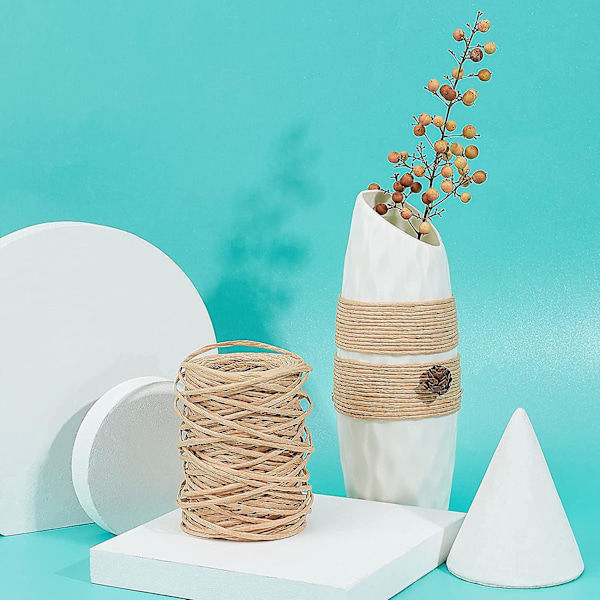 164 fod 21 Gauge Blomsterbindetråd 2mm Papirdækket Rustik Vinstok Havearbejde Papirindpakket Tråd til Kunsthåndværk Blomsterbuketter Blomsterindpakning