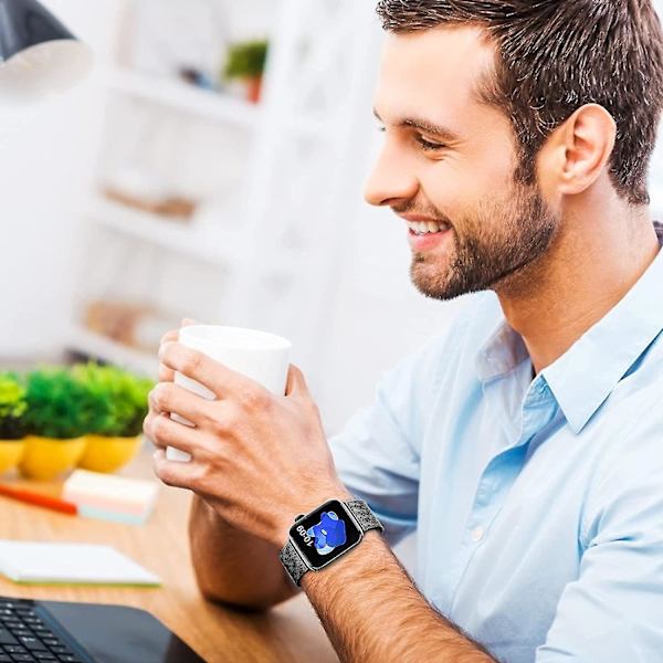 Metal Rustfrit Stålbånd Kompatibelt Med Apple Watch Remme 38mm 40mm 41mm, Sort Løkke Justerbar Rem Magnetisk Armbånd Til Iwatch Serie 7 6 5 4 Black 38 40 41 mm