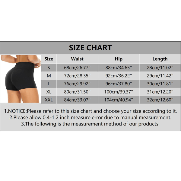 Naisten pyöräilyshortsit, vatsaa tukevat urheiluleggingsit, läpinäkymättömät korkeavyötäröiset shortsit, joustavat alushousut, fitness-hotpantsit, kesäbokserit Black XL