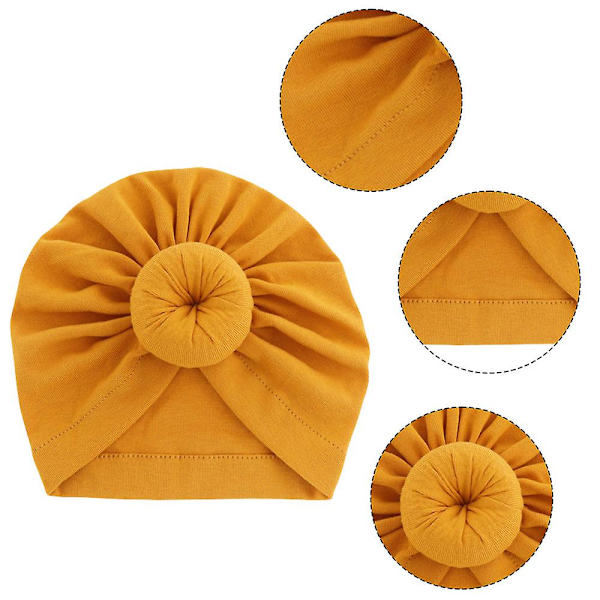 Baby Bandana Nyfødt Pige Hue Småbørn Bean Bandana Boheme Donut Hue set2