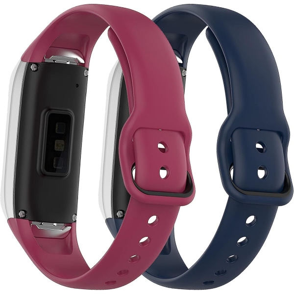 2 stk. remmer kompatible med Samsung Galaxy Fit Sm-r370, colord vanntett, myk og pustende silikon erstatningsrem passer for Samsung Galaxy Fit