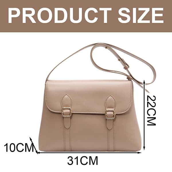 Den nye one-shoulder messenger taske med kunstlæder til dating. khaki