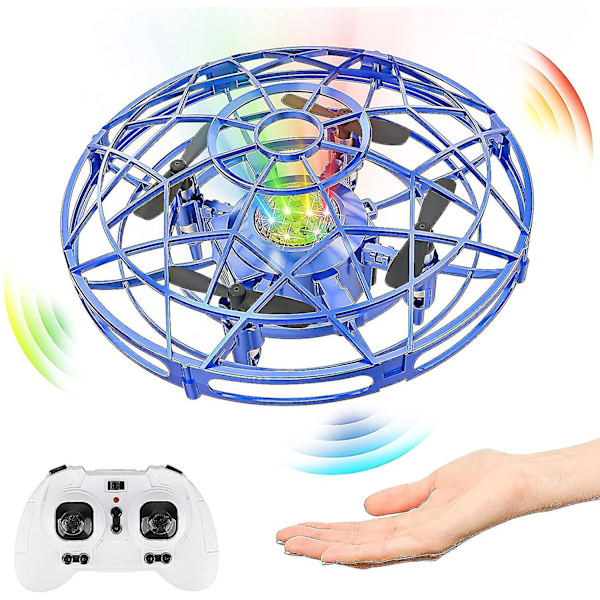 Mini Ufo Drone Barn Gutter Flygende Lekefly blue