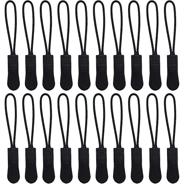 20-pack dragkedjor ersättning, dragkedja dragkedja förlängningshjälp fix för ryggsäck, handväska, bagage, plånbok, kläder, jacka, sko, känga, handskar, fi