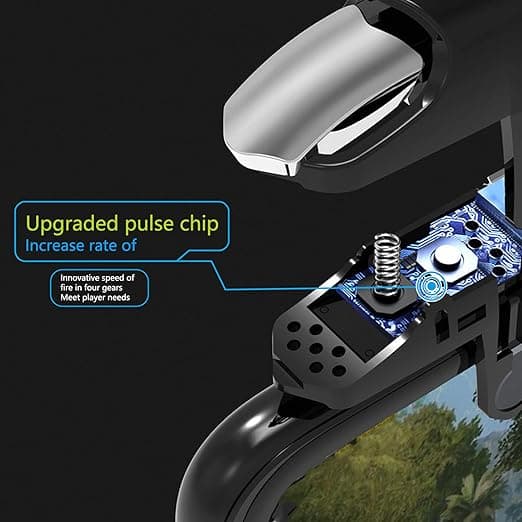 Mobile Controller, Pubg Trigger Mobile Game Pulse High Frequency Elektromagnetisk Fyrhastighetsmobil för mobiltelefoner