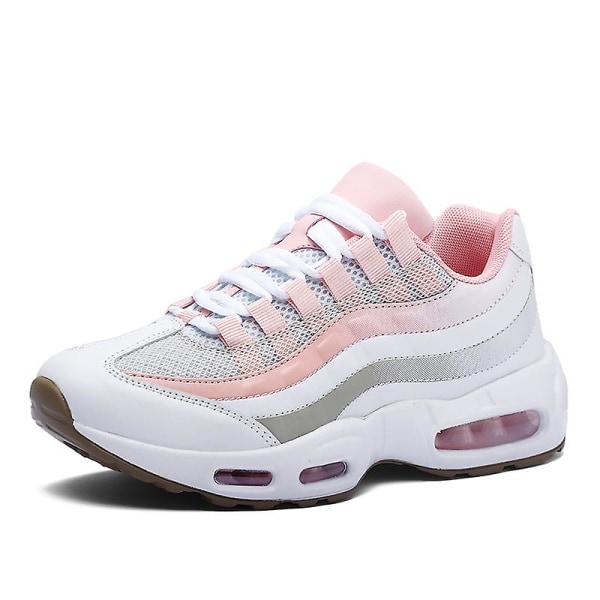 Dam Air Cushion Sports Löparskor Lätta Sneakers 0580-1 WhitePink EU 39