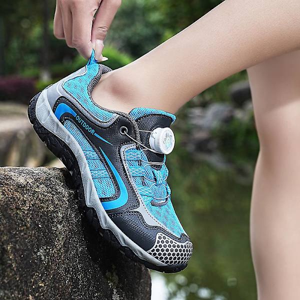 Dame Vandresko Lavsko Sneakers For Utendørs Sti Vandring Trekking Gåing 3D232 Blue EU 40