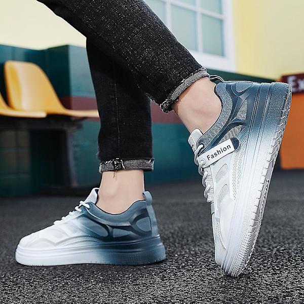 Herr Casual Skor Halkskydd Andas Platta Skor Frq623 Blue EU 39