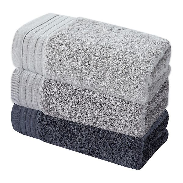 Handduksset med 3 handdukar 13,3\" X 29,5\" färg: mörkgrå | Ren bomull | Maskintvättbar hög absorptionsförmåga Combination 1