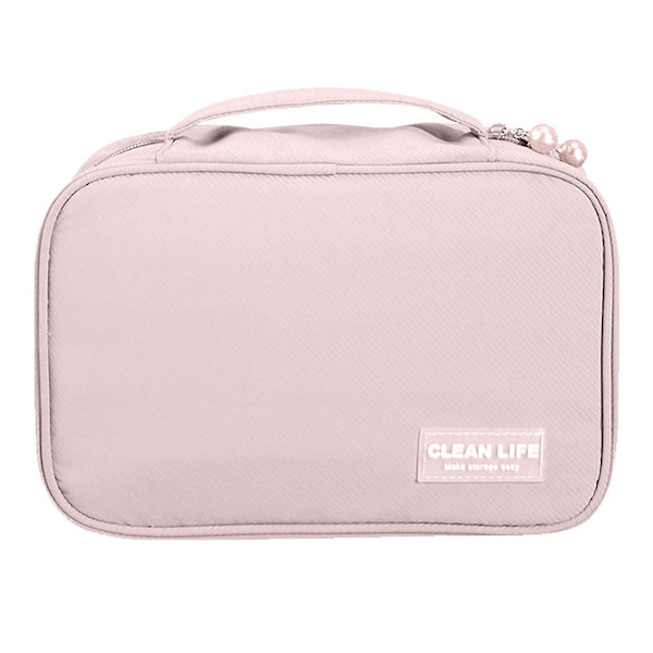 Rejse Makeup Kosmetik Taske Opbevaringspose Kosmetiktaske Bærbar Kunstner Opbevaringspose Til Piger, Kvinder pink